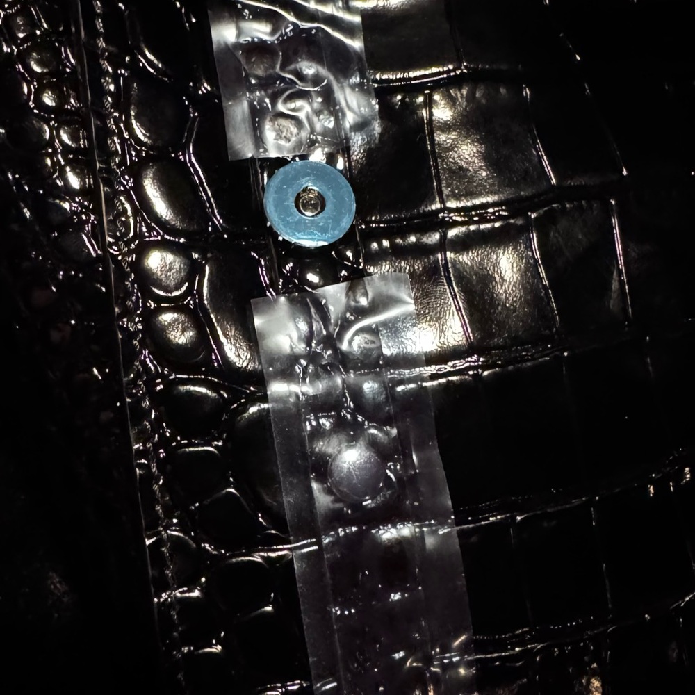 Vivienne Westwood Black Croc-Embossed small bag - Picture 5 of 9